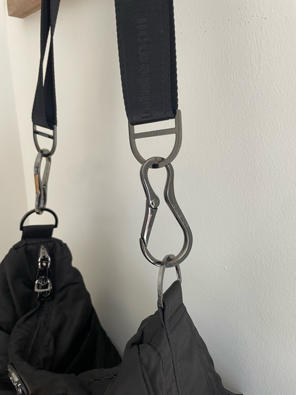 lululemon athletica Black Ruffled Nylon Shoulder Tote - Picture 6 of 16